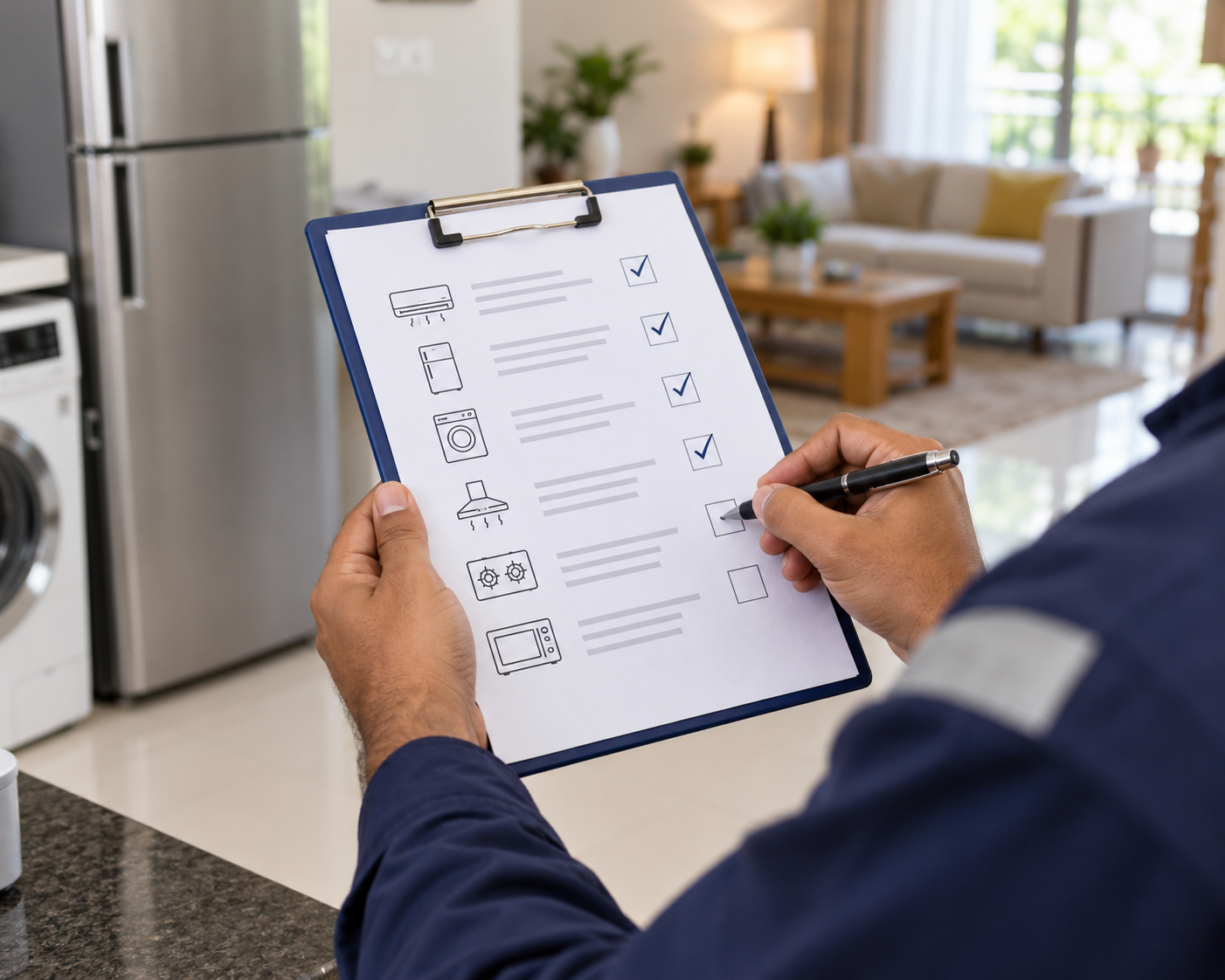Appliance service checklist